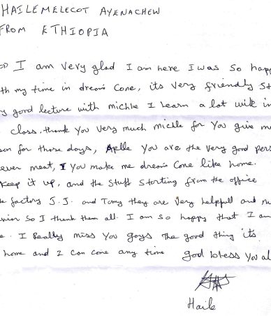Testimonial from Haile